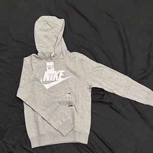 Nike Heather Gray Sweatshirt with White Logo